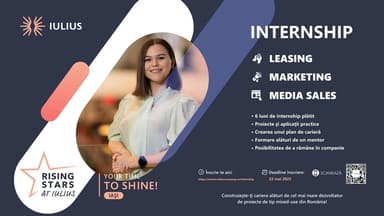 Alătură-te profesioniștilor și clădește-ți viitorul! Aplică acum la programul de internship Rising Stars at IULIUS și începe-ți cariera cu succes!