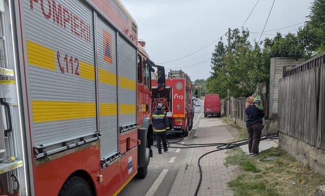  Incendiu Pompierii Intervin Rapid pe Strada Cuza Vodă  În Această După-amiază