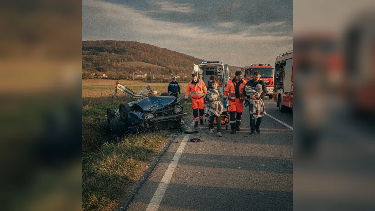 Accident în Valea Seacă, Iași: Trei persoane la spital