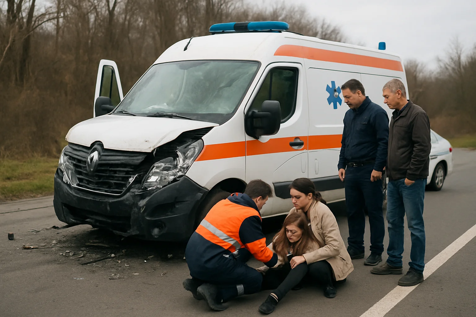 Accident la Hârlău: Ambulanță și autoturism implicate, 7 persoane evaluate