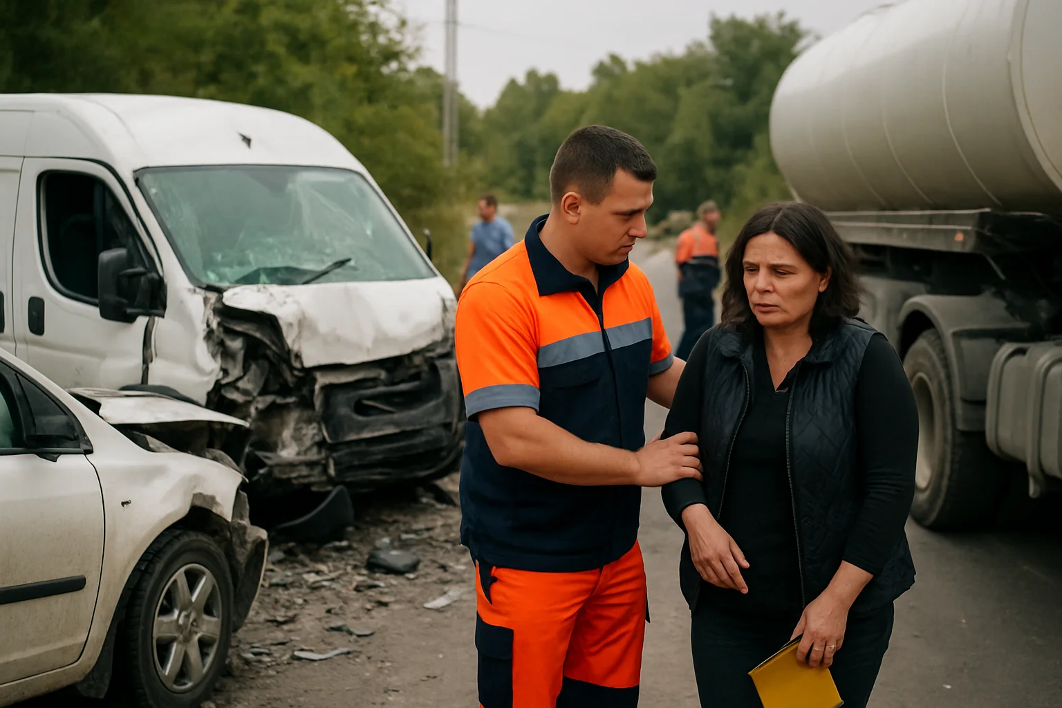 Accident pe E85 la Săbăoani: Opt răniți, trei vehicule implicate