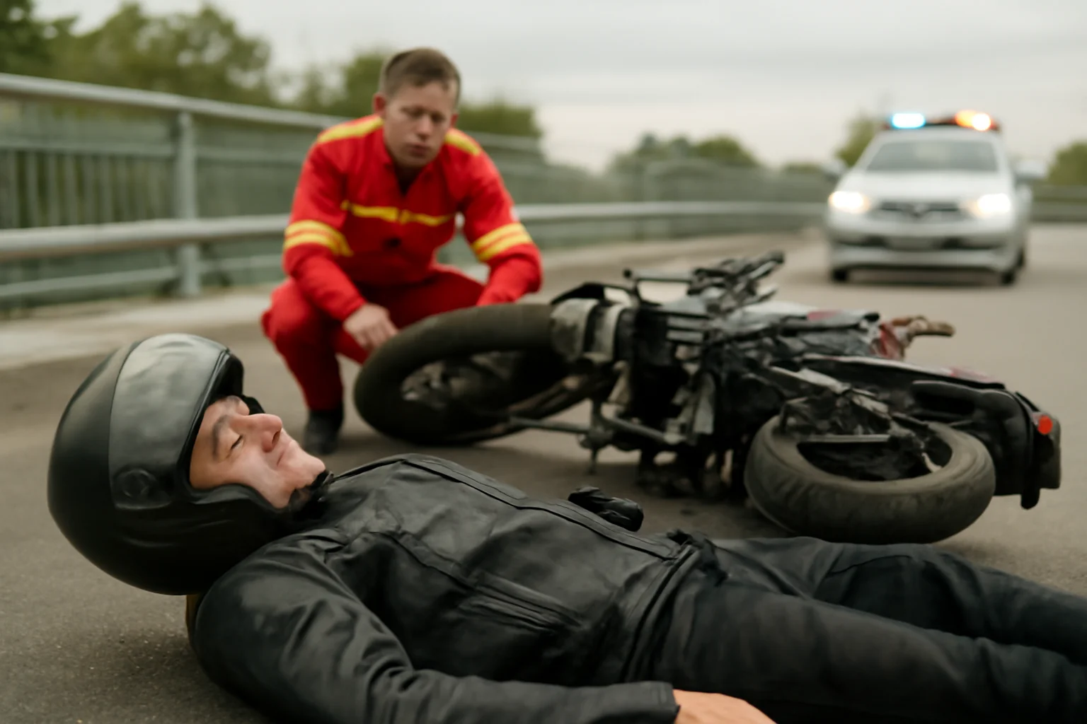 Accident pe Podul Bucium: Motociclist rănit grav în impact