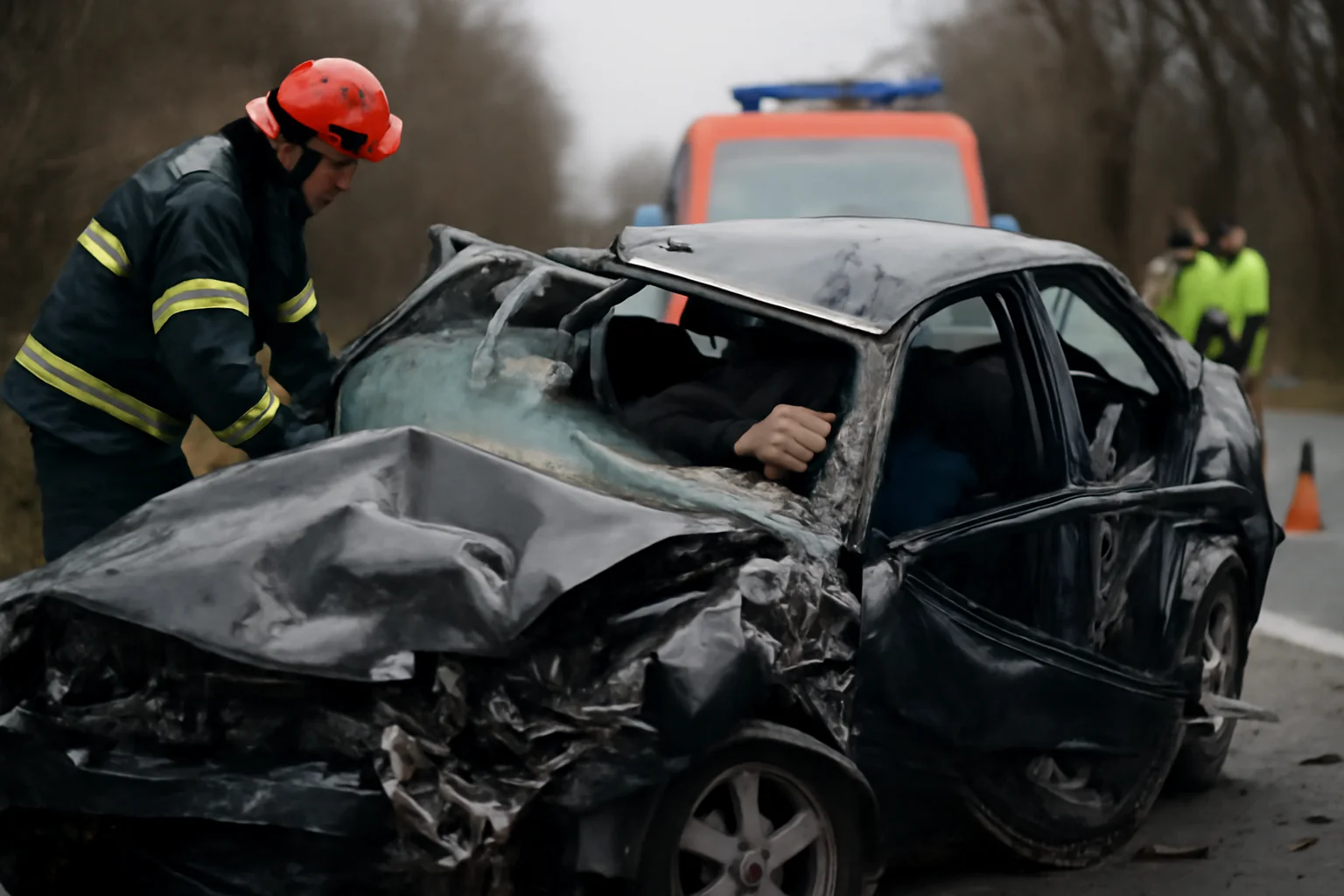 Accident rutier grav pe E85, lângă Iași, un bărbat a rămas încarcerat
