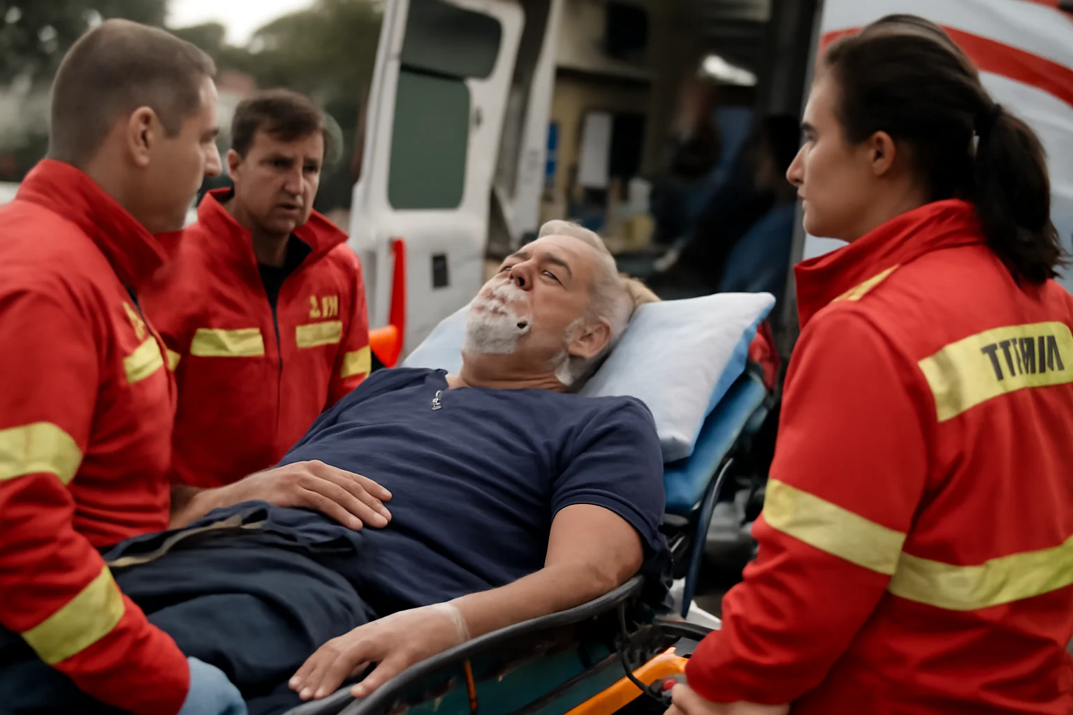 bărbat de 52 de ani, resuscitat mai bine de o oră și transportat în comă la UPU