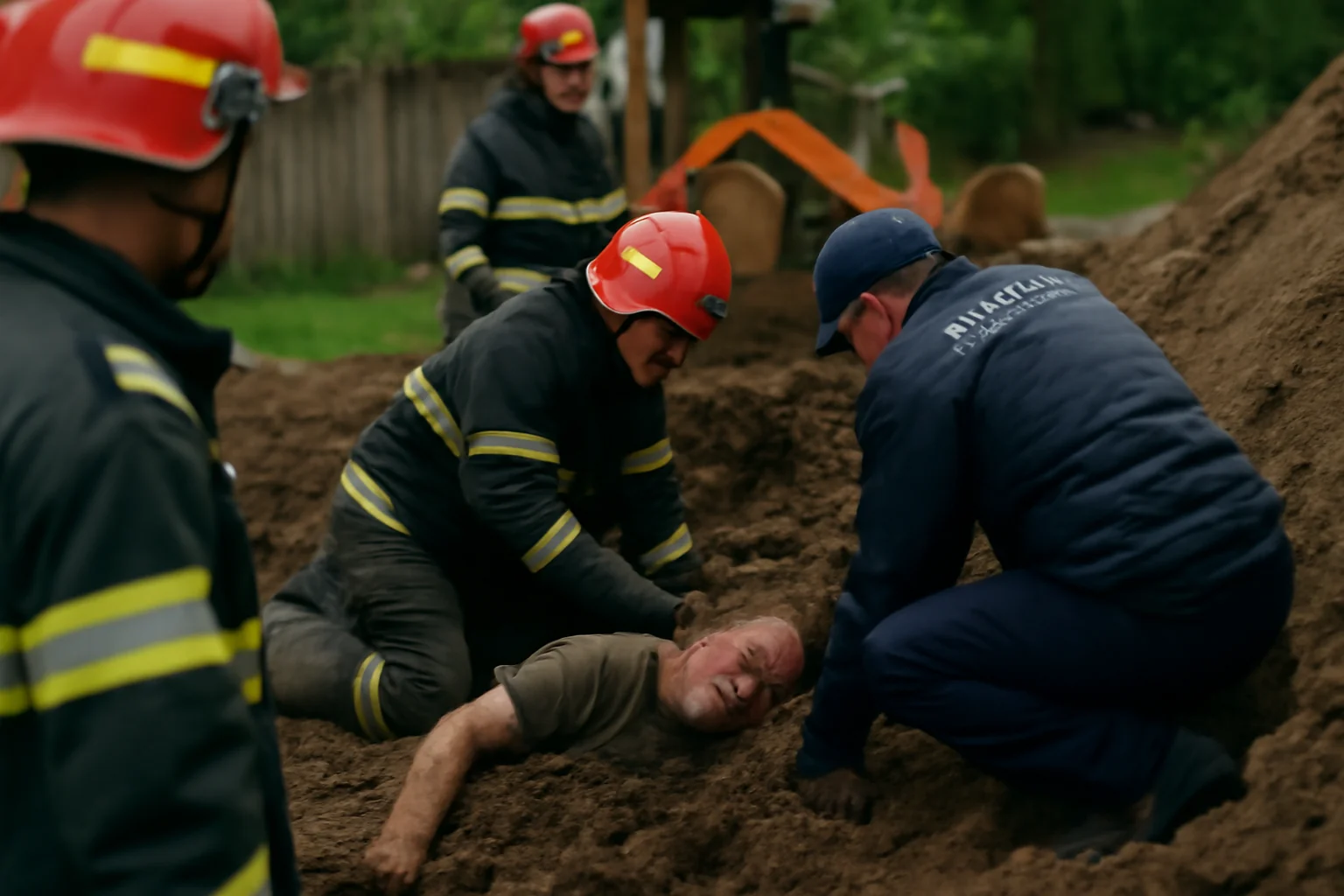 Bărbat de 54 de ani mort după ce a fost prins sub un mal de pământ