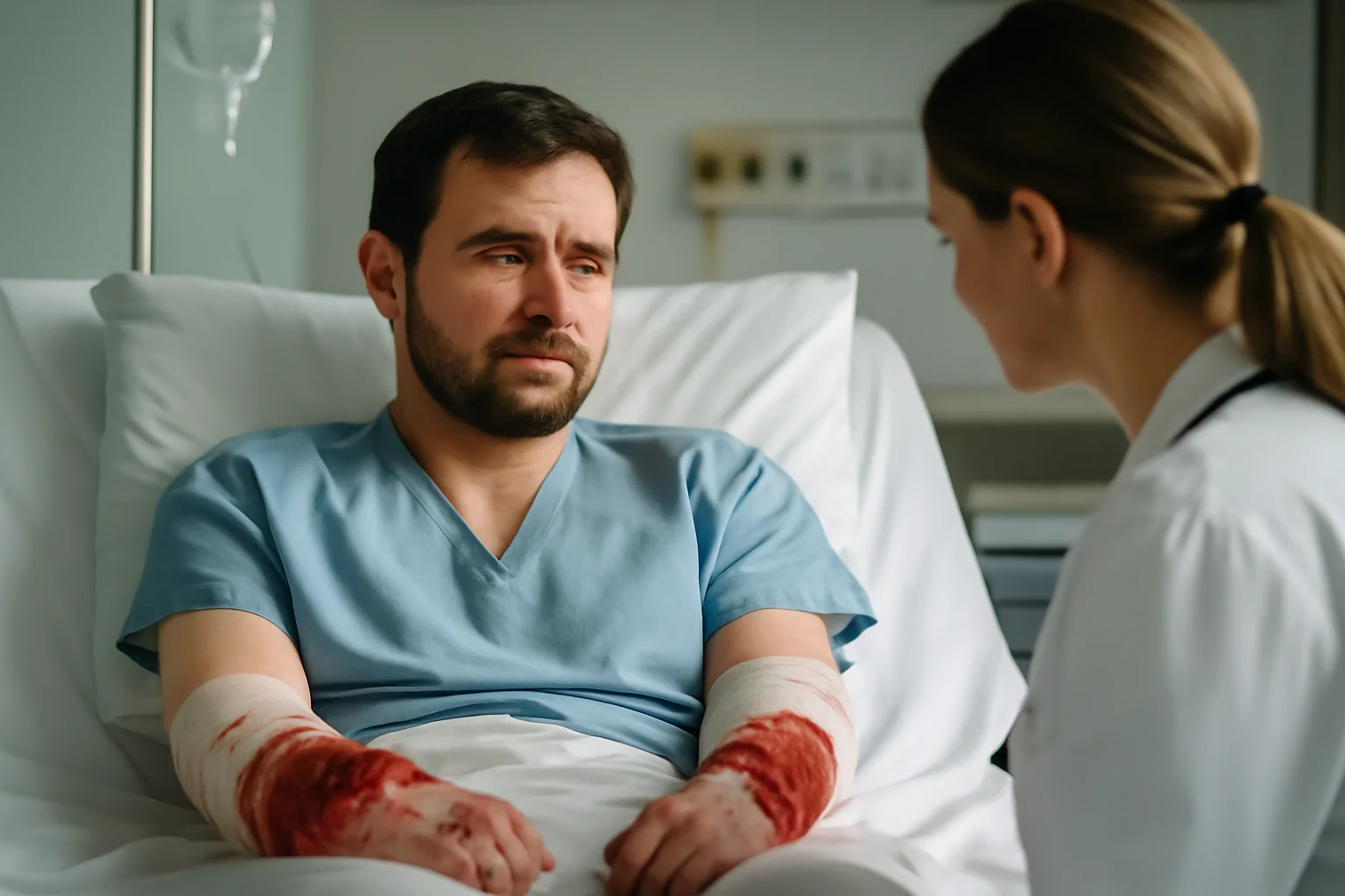 Bărbat din [Localitate] în pericol să-și piardă ambele brațe din cauza unui incident șocant