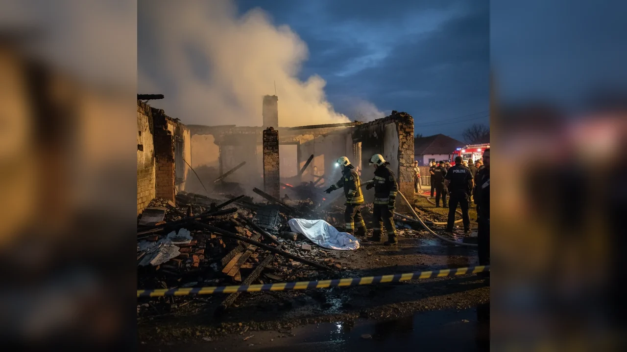 bărbat găsit carbonizat după un incendiu puternic în propria casă