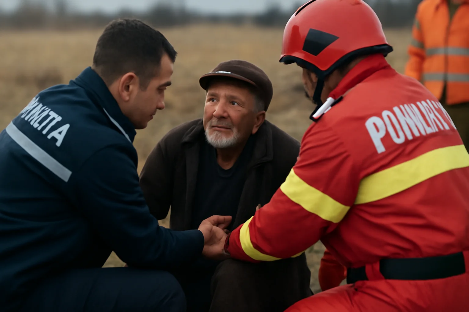 Bătrân de 88 de ani găsit sănătos pe un câmp după o noapte intensă de căutări în zona locală