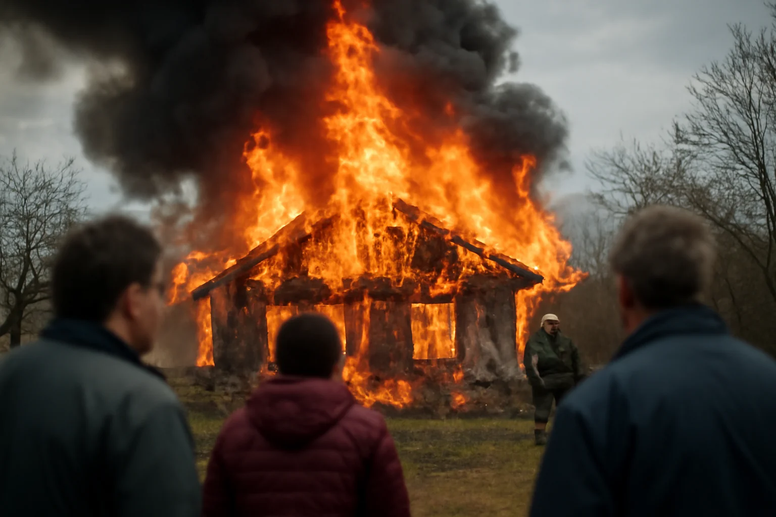 Casă mistuită de flăcări într-un incendiu puternic la Iași