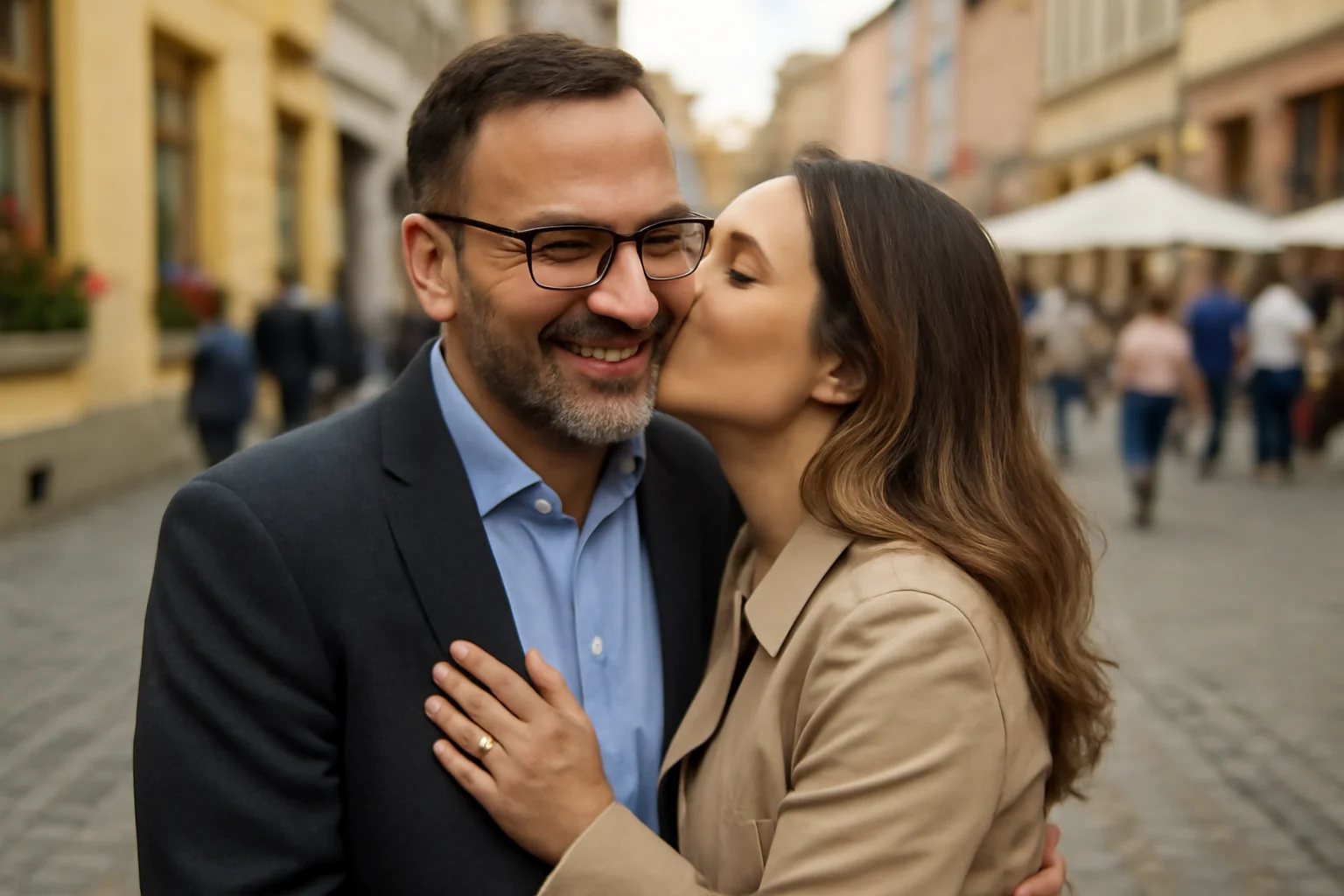 **Ce-i mai face domnul director în public? Iubire și giugiuleli pe străzile Târgului**
