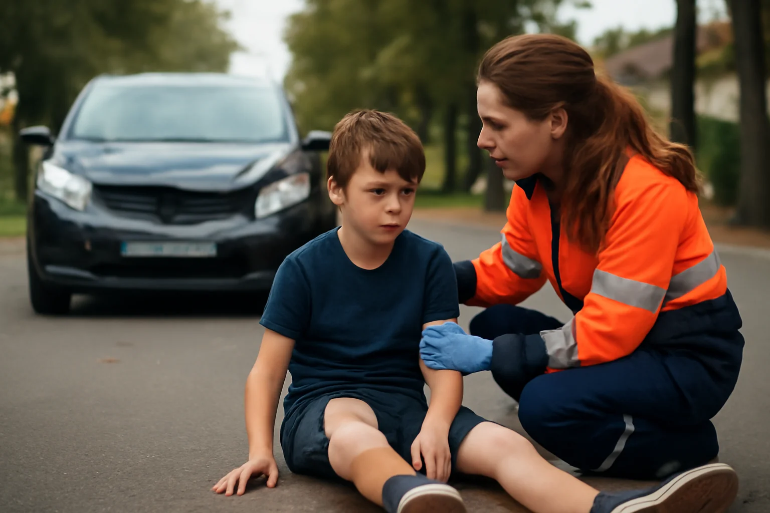 Copil de 10 ani, rănit grav și transportat la spital cu multiple fracturi după ce a fost acroșat de o mașină în această dimineață
