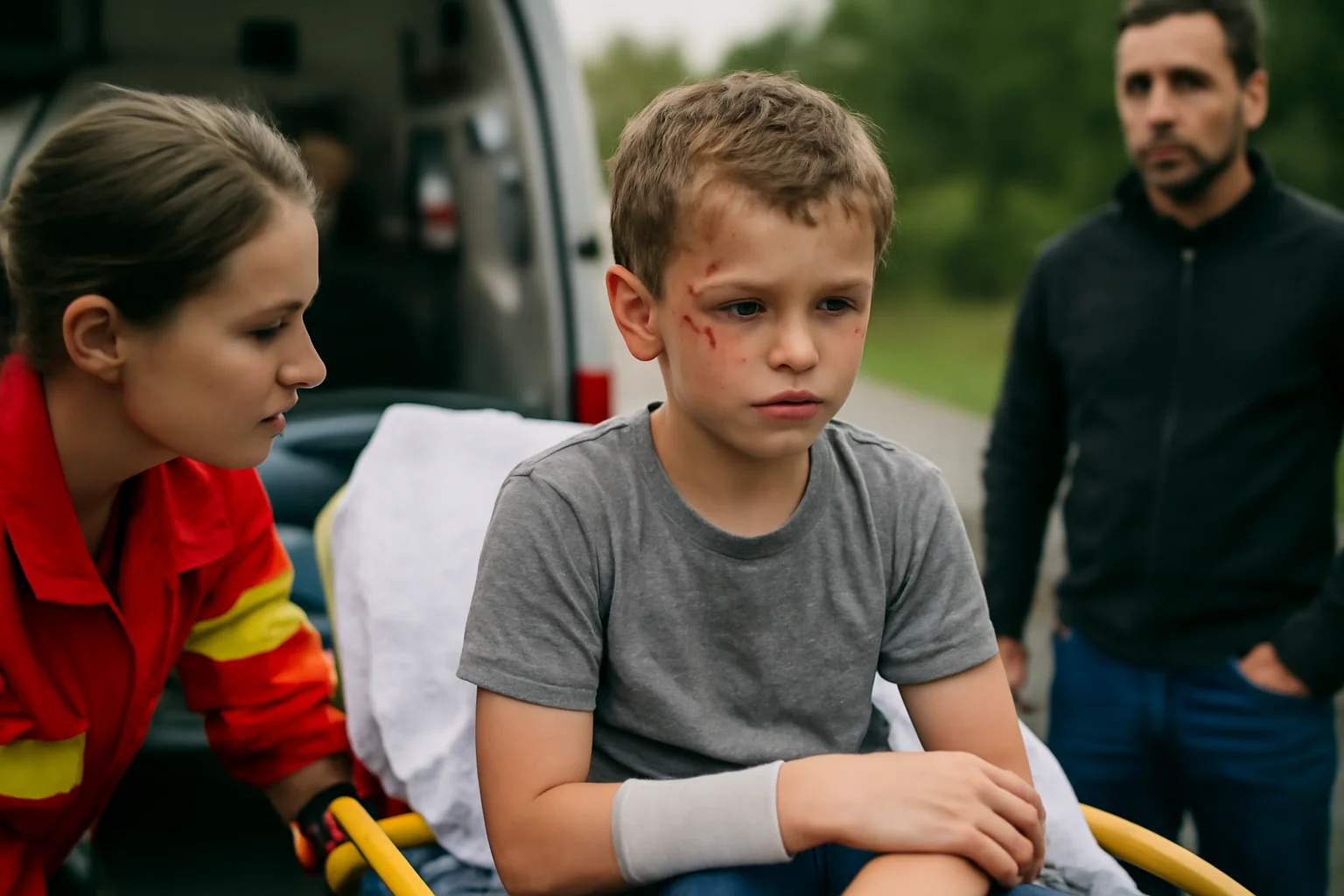 Copil din Iași rănit într-un accident rutier produs în județul Neamț