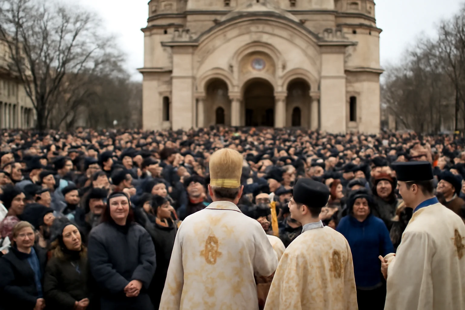 Credincioși numeroși la slujba de Bobotează de la Catedrala Mitropolitană din Iași
