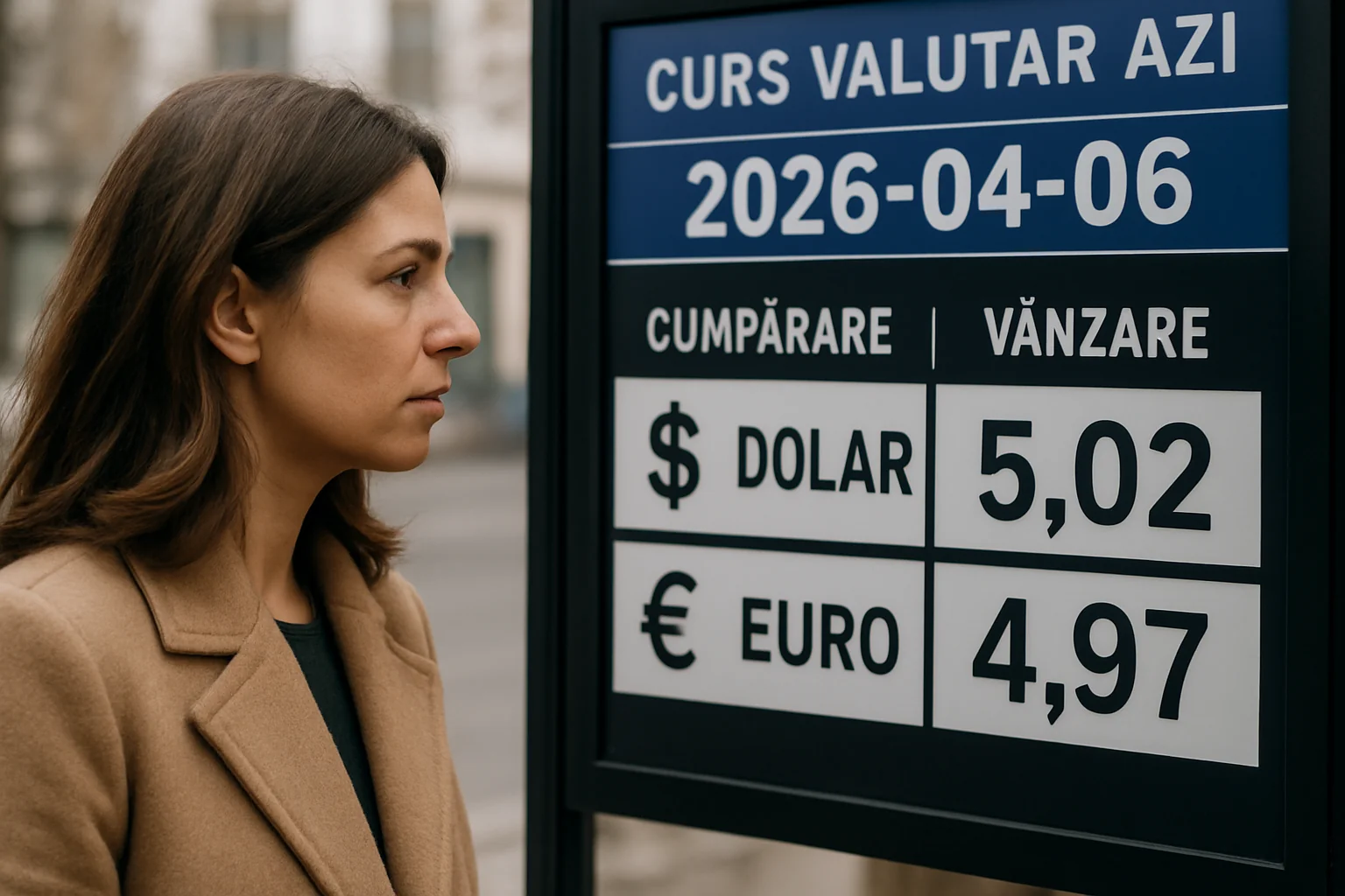 Curs valutar azi (BNR) – 2026-04-06