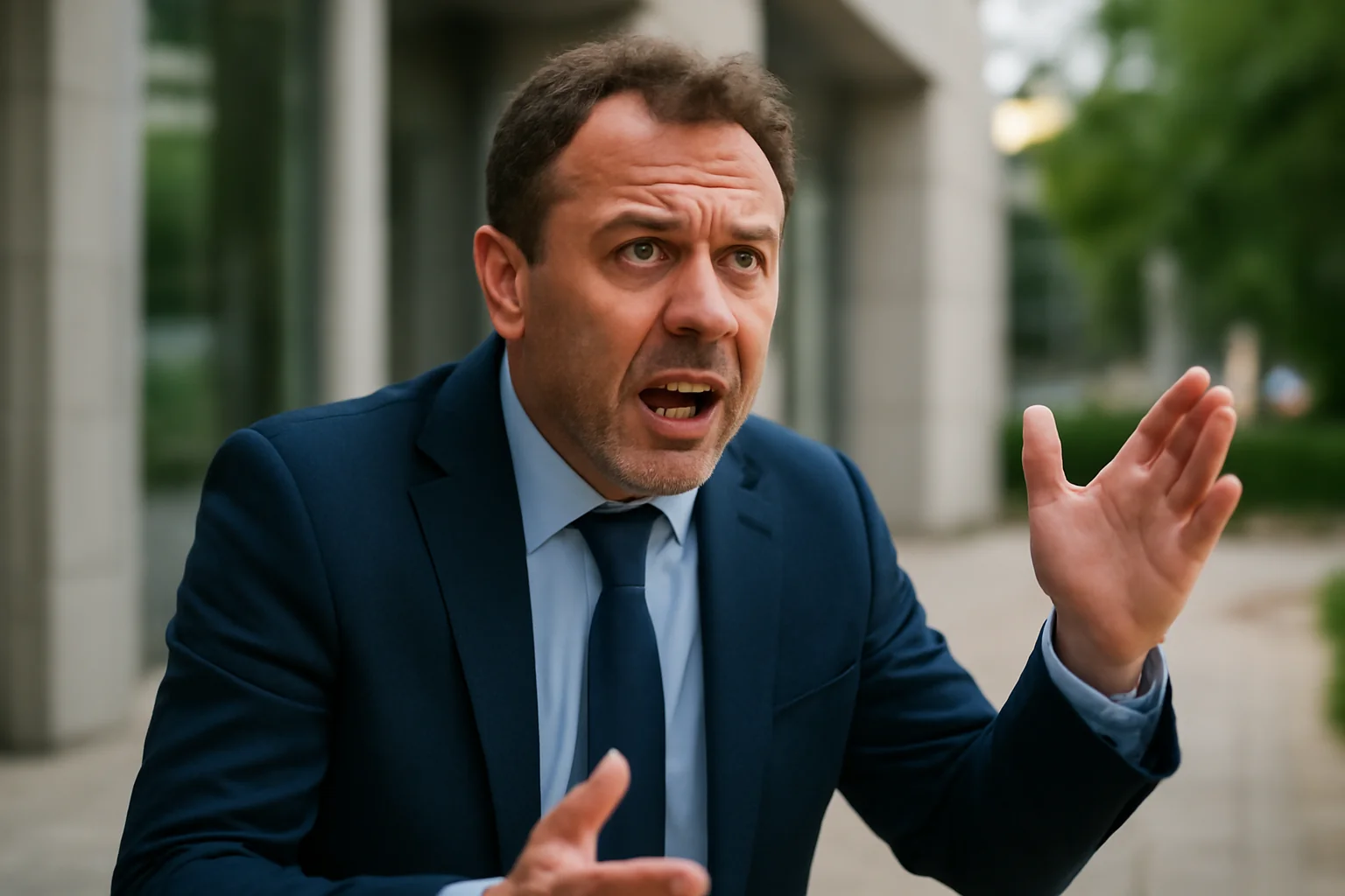 Directorul local, surprins într-un moment agitat