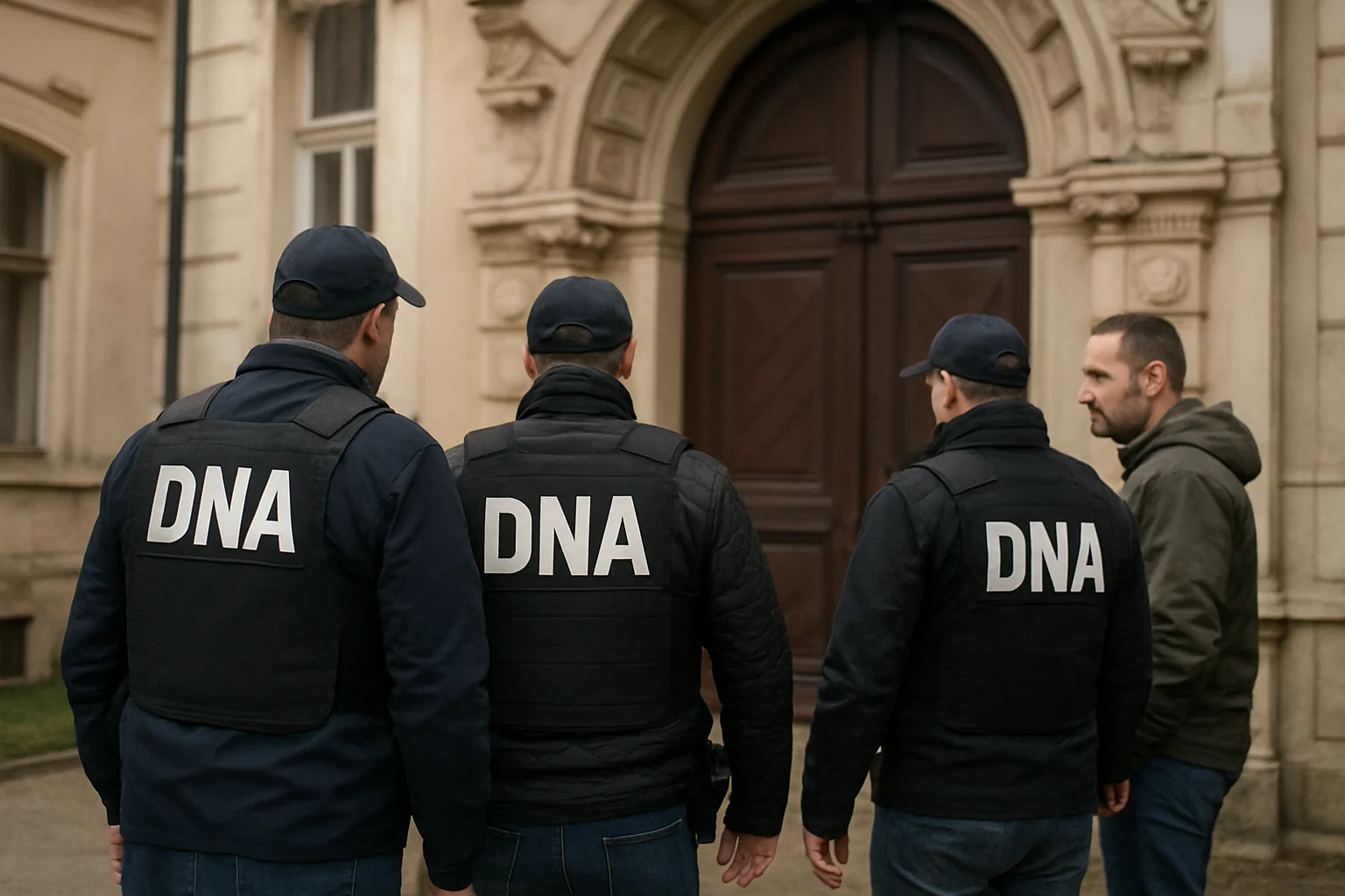 DNA descinde la Palatul Roznovanu în această dimineață