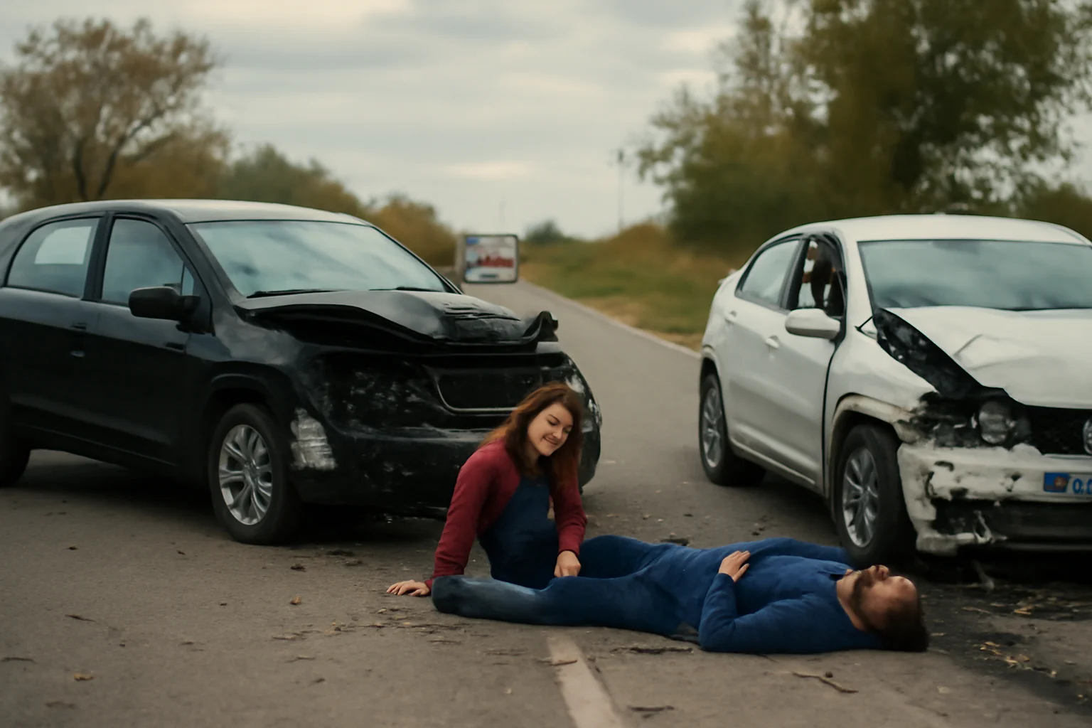 Două persoane rănite după ce un autoturism a ieșit de pe carosabil la Grajduri, în județul Iași