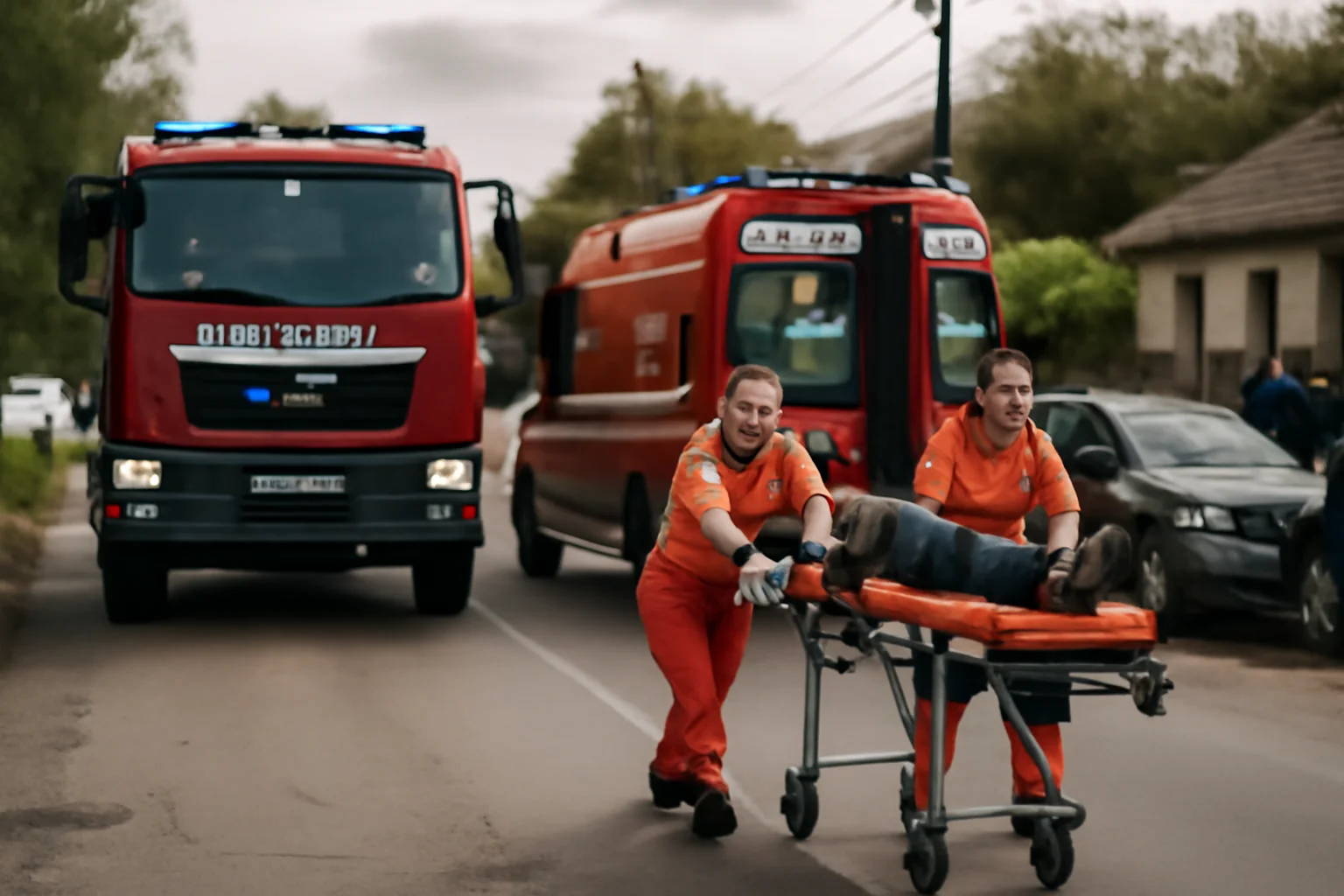 Două persoane transportate de urgență la spital