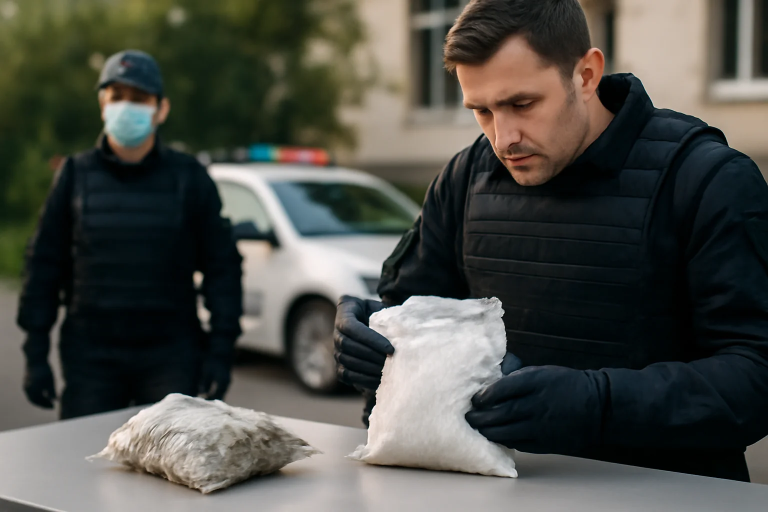 droguri de tip cocaină și cannabis găsite în urma unei acțiuni a polițiștilor