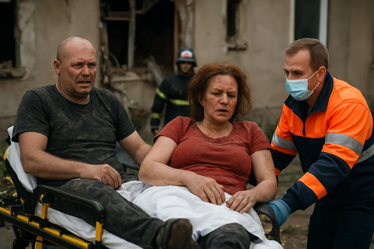 Explozie cu gaze la Sinești: Doi răniți transportați la spitalul din Iași