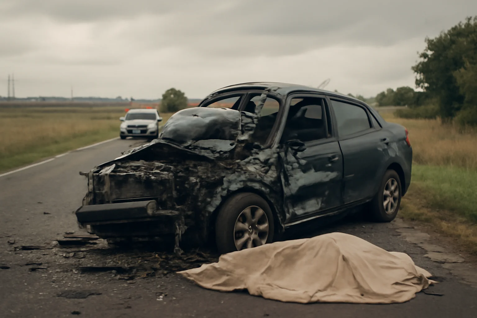 impact fatal în Giurgiu cu un autoturism - Detalii sfâșietoare de pe Drumul Județean 507