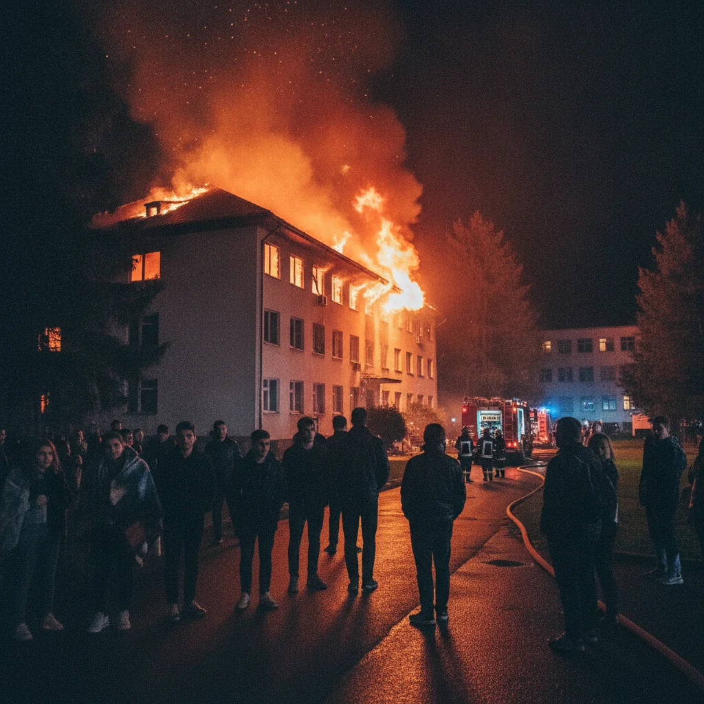 Incendiu la acoperișul pizzeriei Magic Pizza din campusul Tudor Vladimirescu, Iași