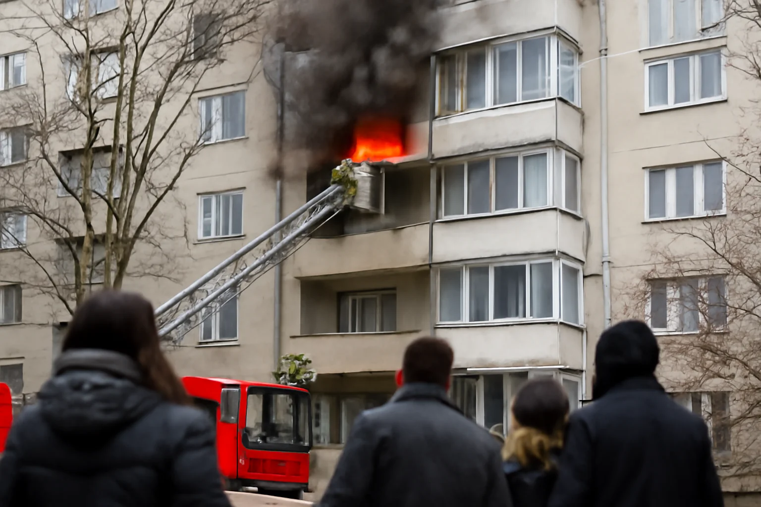Incendiu la etajul 3 al unui bloc din Iași stârnește panică