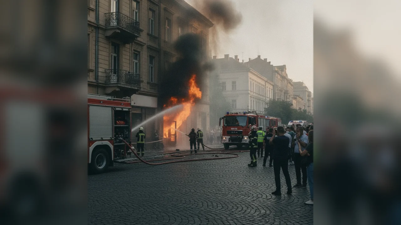 Incendiu la un restaurant din Iași, pe Bulevardul Carol I: Focul a pornit de la aparate de gătit