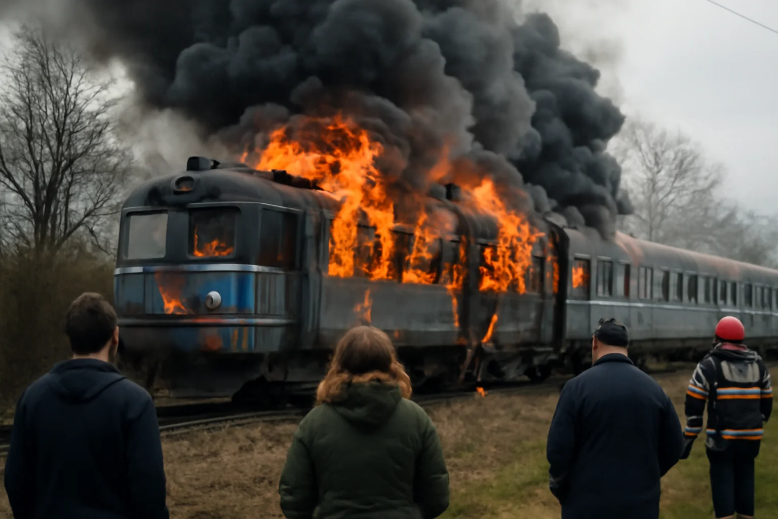Incendiu la un tren de călători pe ruta Iași–Bârlad, în județul Vaslui: circa 200 de pasageri evacuați în siguranță