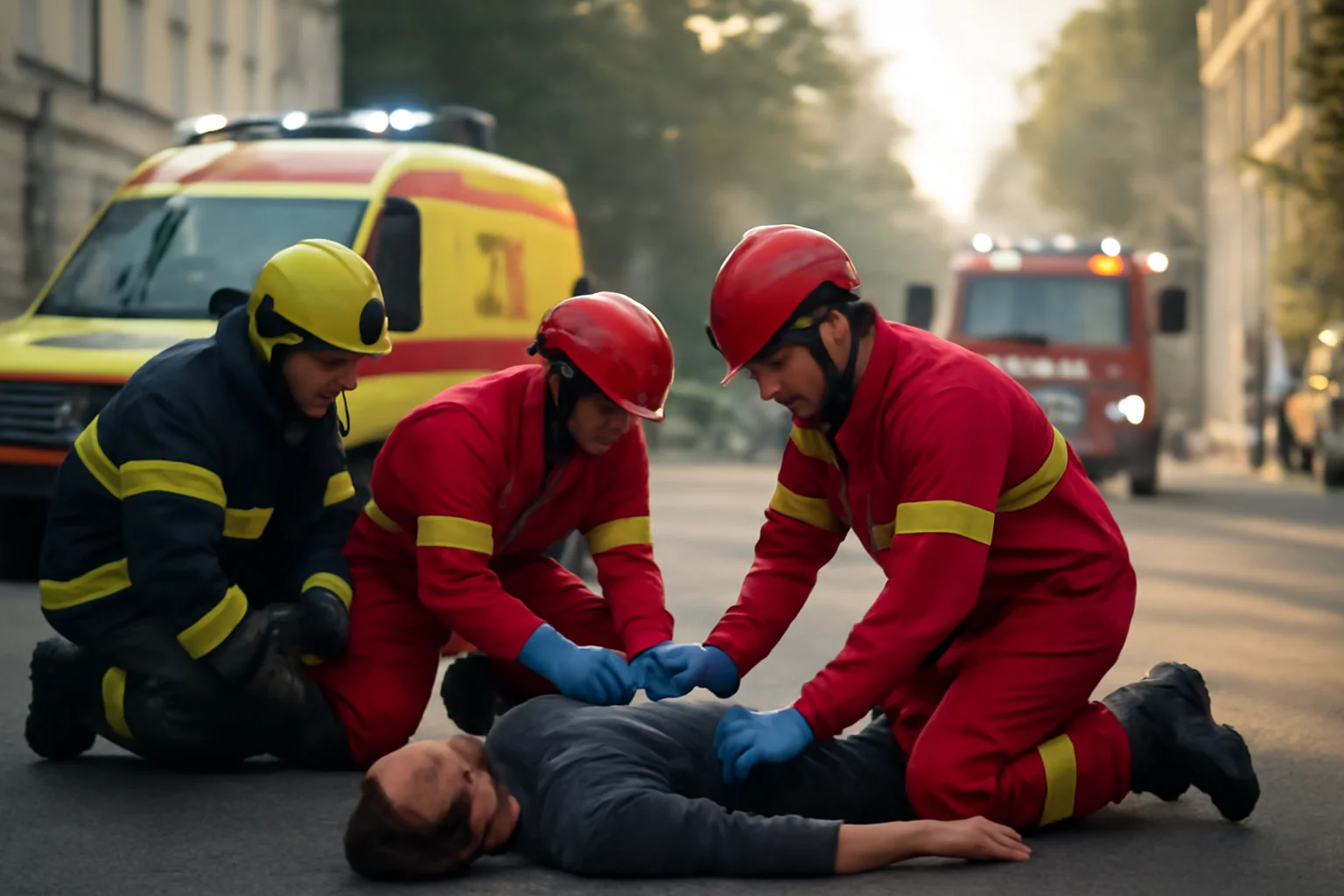 intervenția promptă a echipajelor de urgență