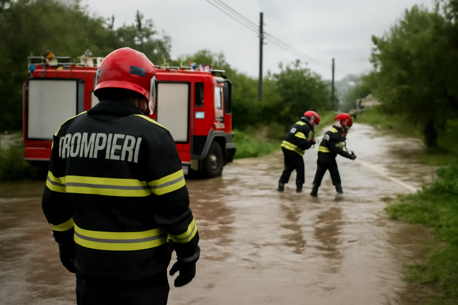 Intervenții ale pompierilor în județul Iași din cauza vremii nefavorabile