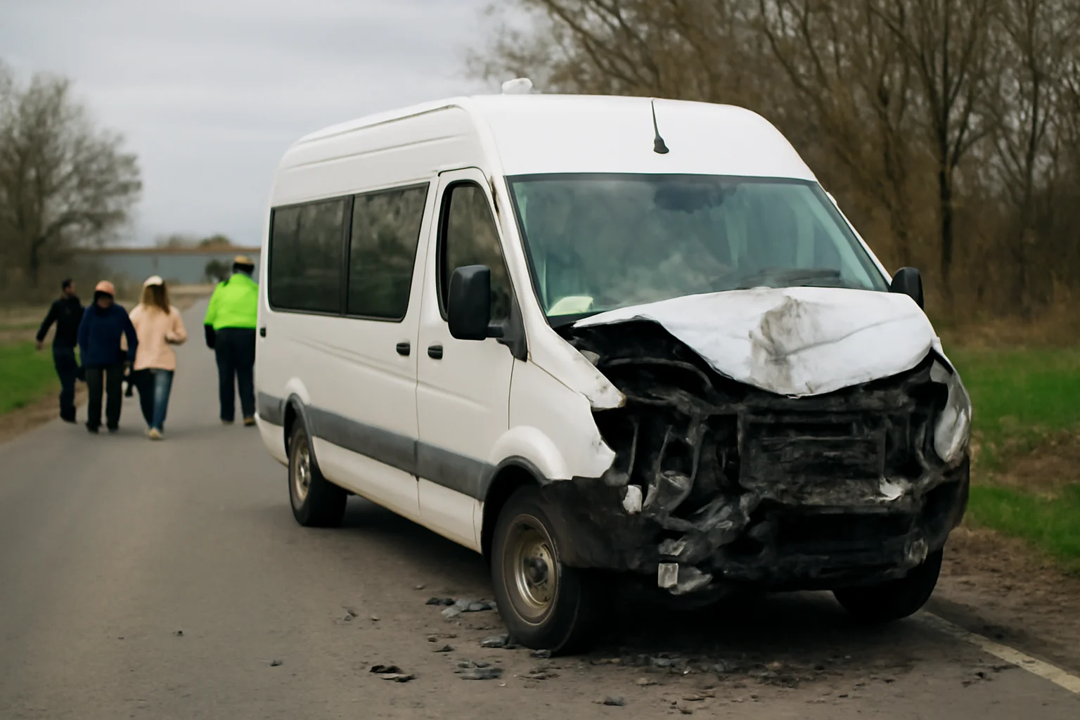Microbuz internațional răsturnat lângă Iași, la Stroiești: două persoane au ajuns la spital