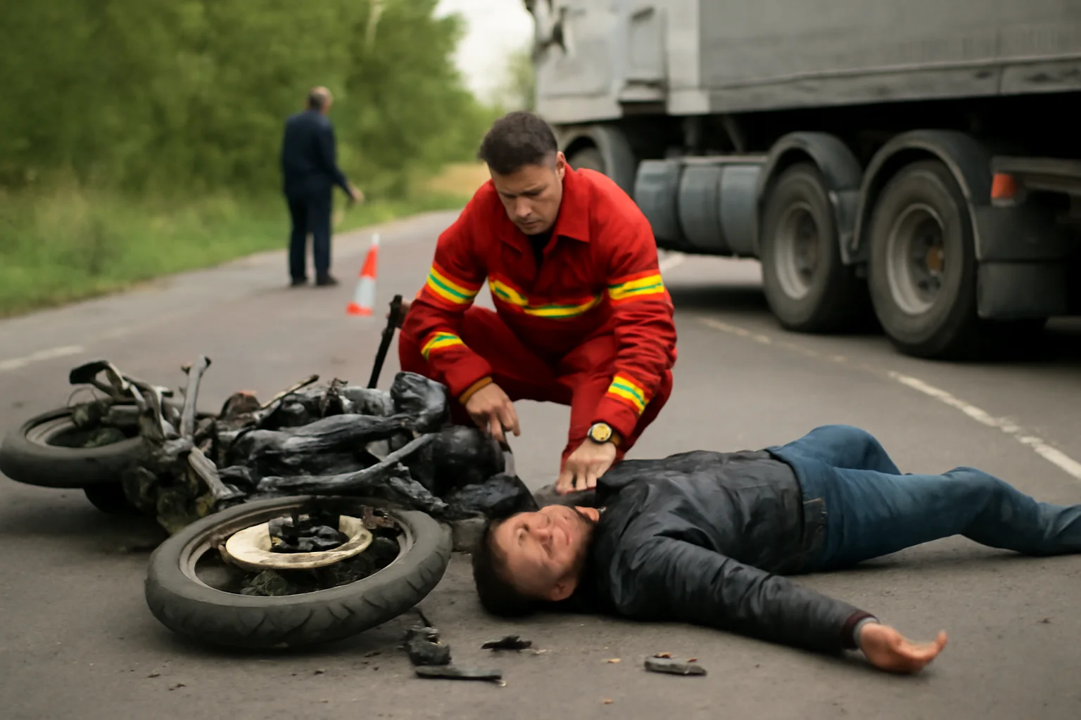 Motociclist de 36 de ani în stare critică după accident violent