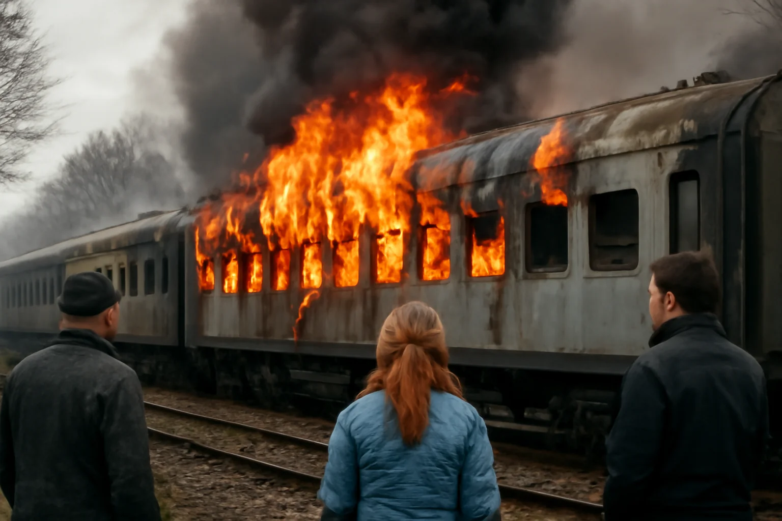 peste 200 de oameni evacuați de urgență pe calea ferată