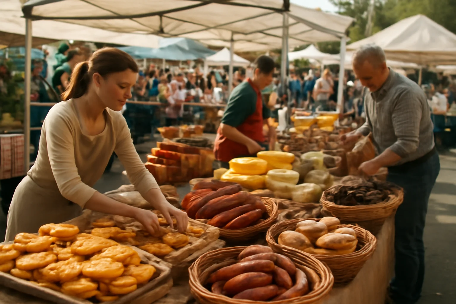 peste 90 de producători cu bunătăți tradiționale.