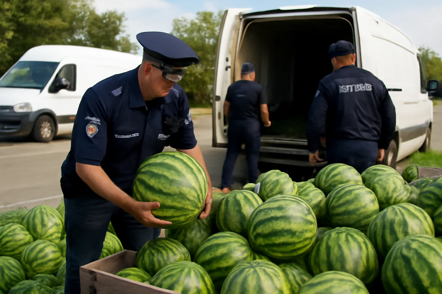 Poliția locală din Iași a confiscat 4 tone de pepeni de la comercianți ilegali – Campanie de vară împotriva vânzărilor neautorizate!