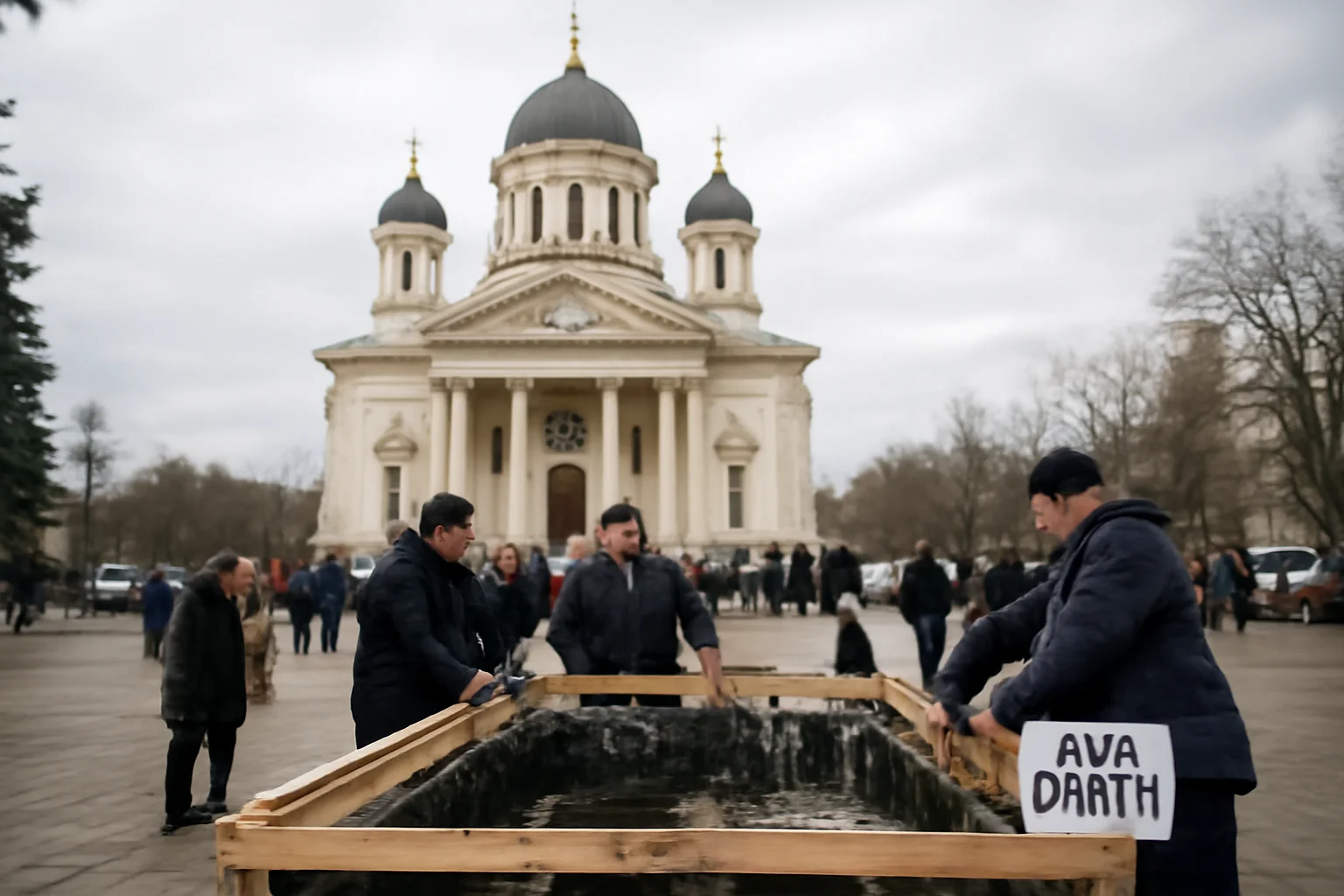 Pregătiri la Catedrala Mitropolitană din Iași pentru slujba de Bobotează din 6 ianuarie
