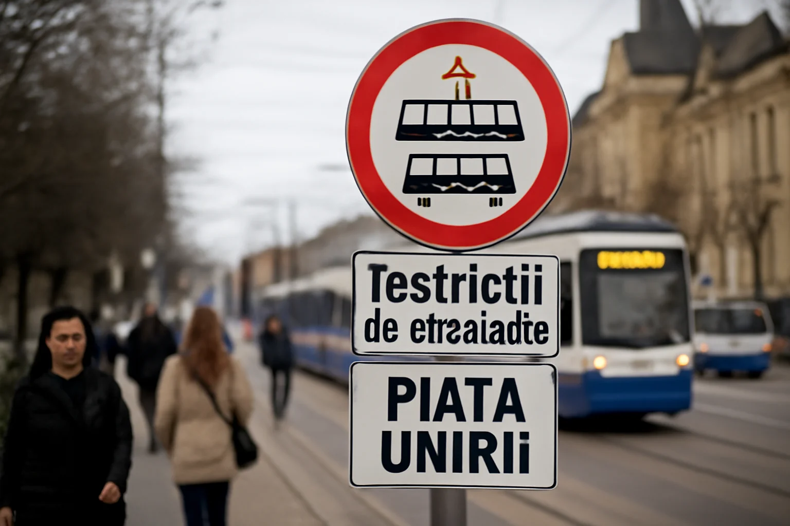 Restricții de circulație pentru transportul public în Piața Unirii din Iași de Ziua Unirii