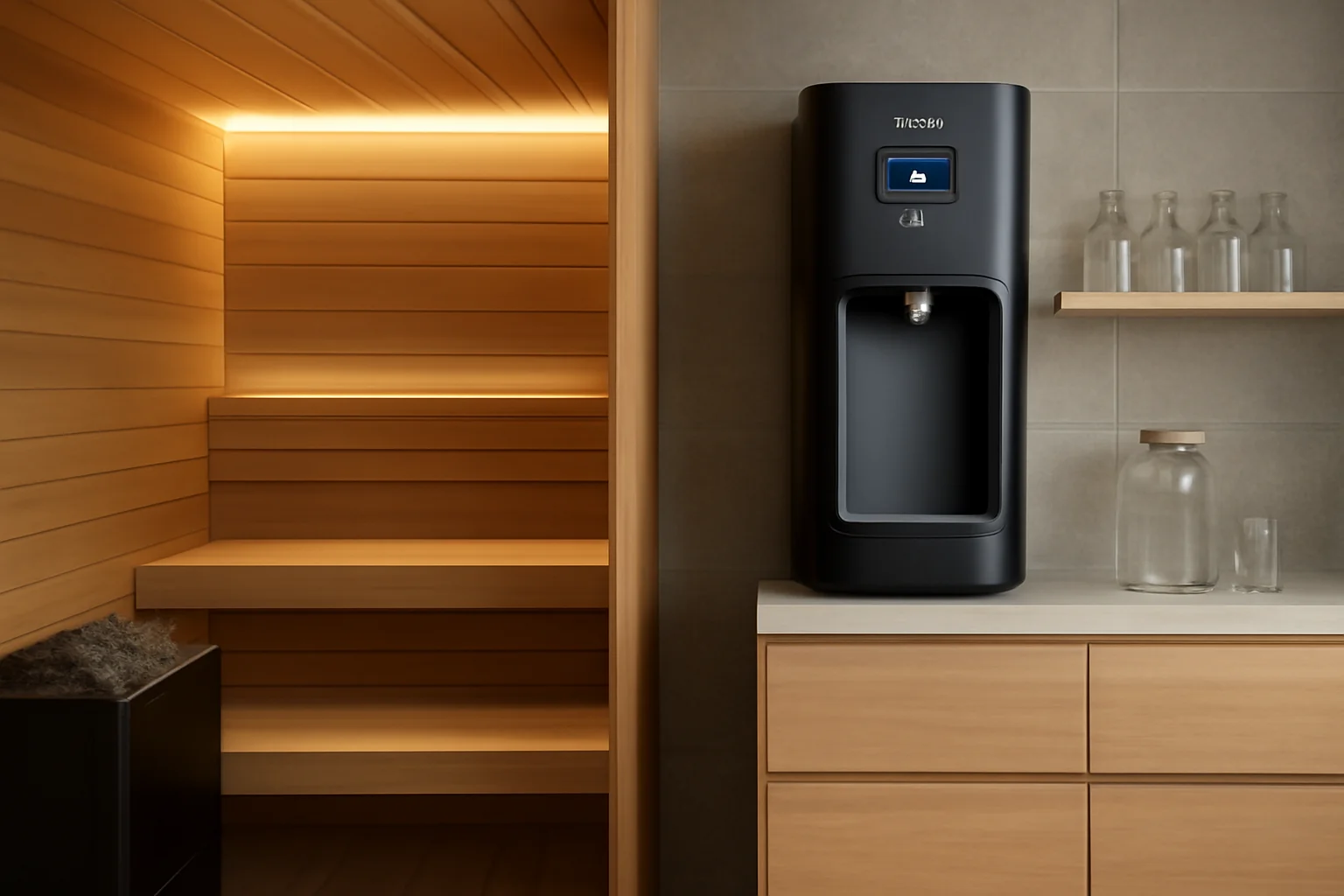 saună, aparatură Matrix de top, Hydration Corner inovator