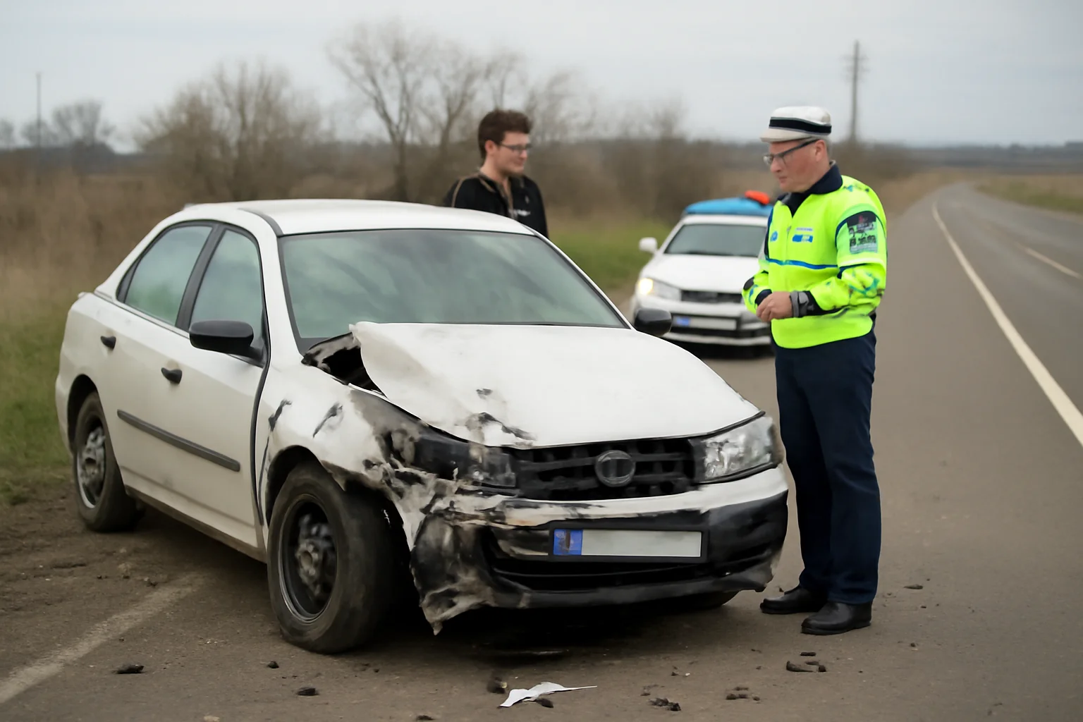 Șofer băut și cu numere false implicat într-un accident pe DE583, lângă Iași