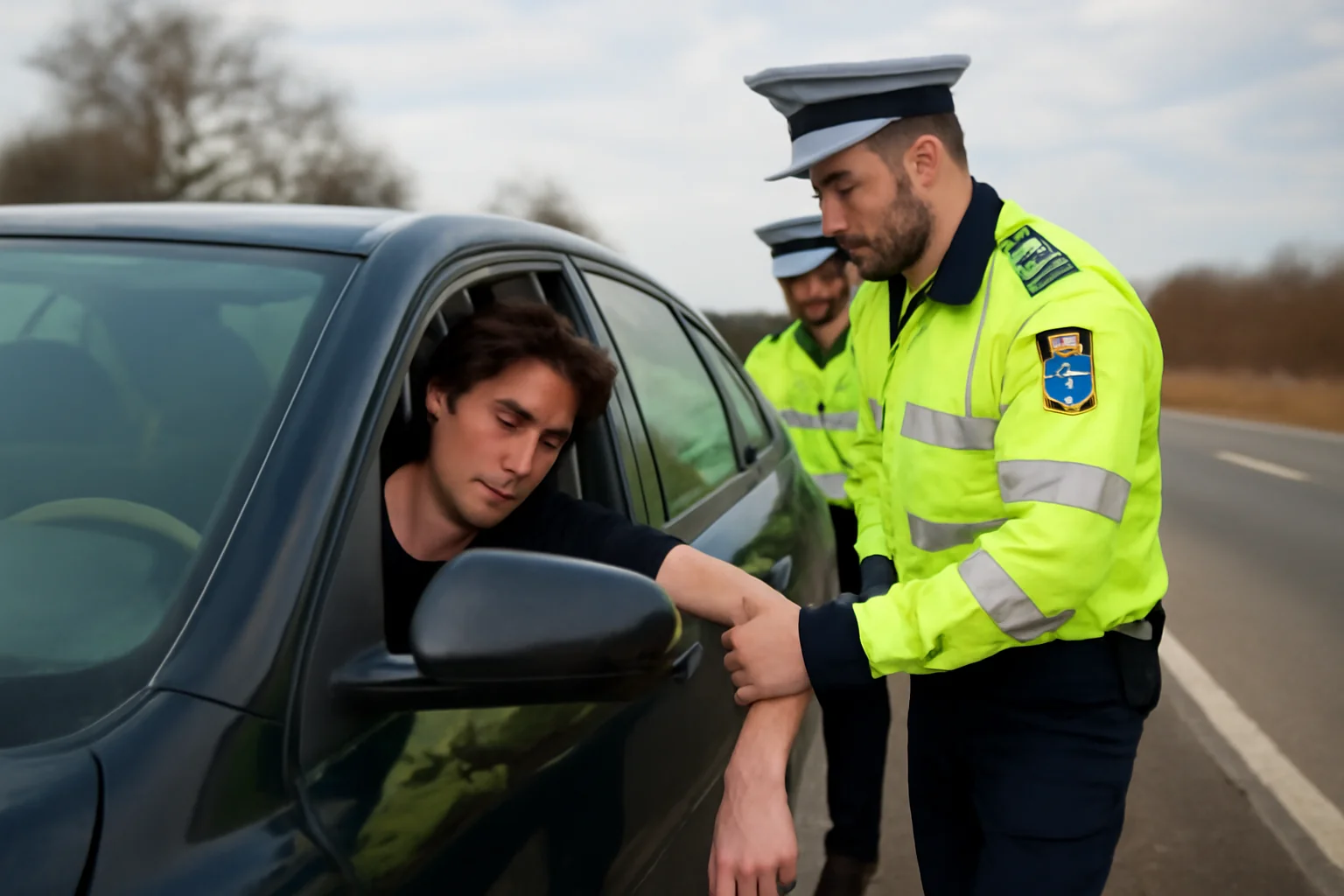 Tânăr fără permis, beat criță la volan, prins pe o șosea din Iași de polițiștii din Lungani