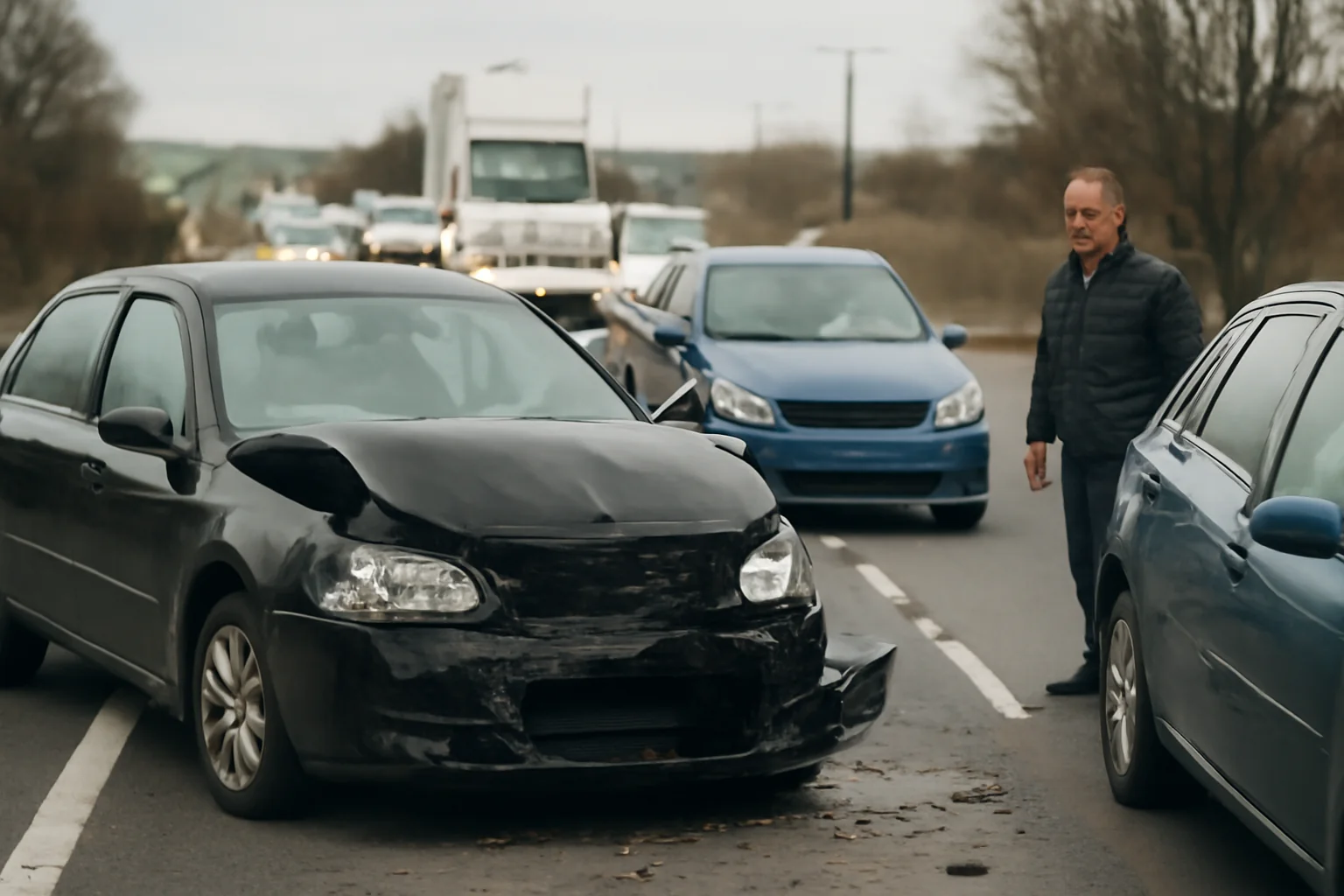 Trafic rutier îngreunat la Iași pe DN 28, în zona Tomești, după un accident între două autoturisme