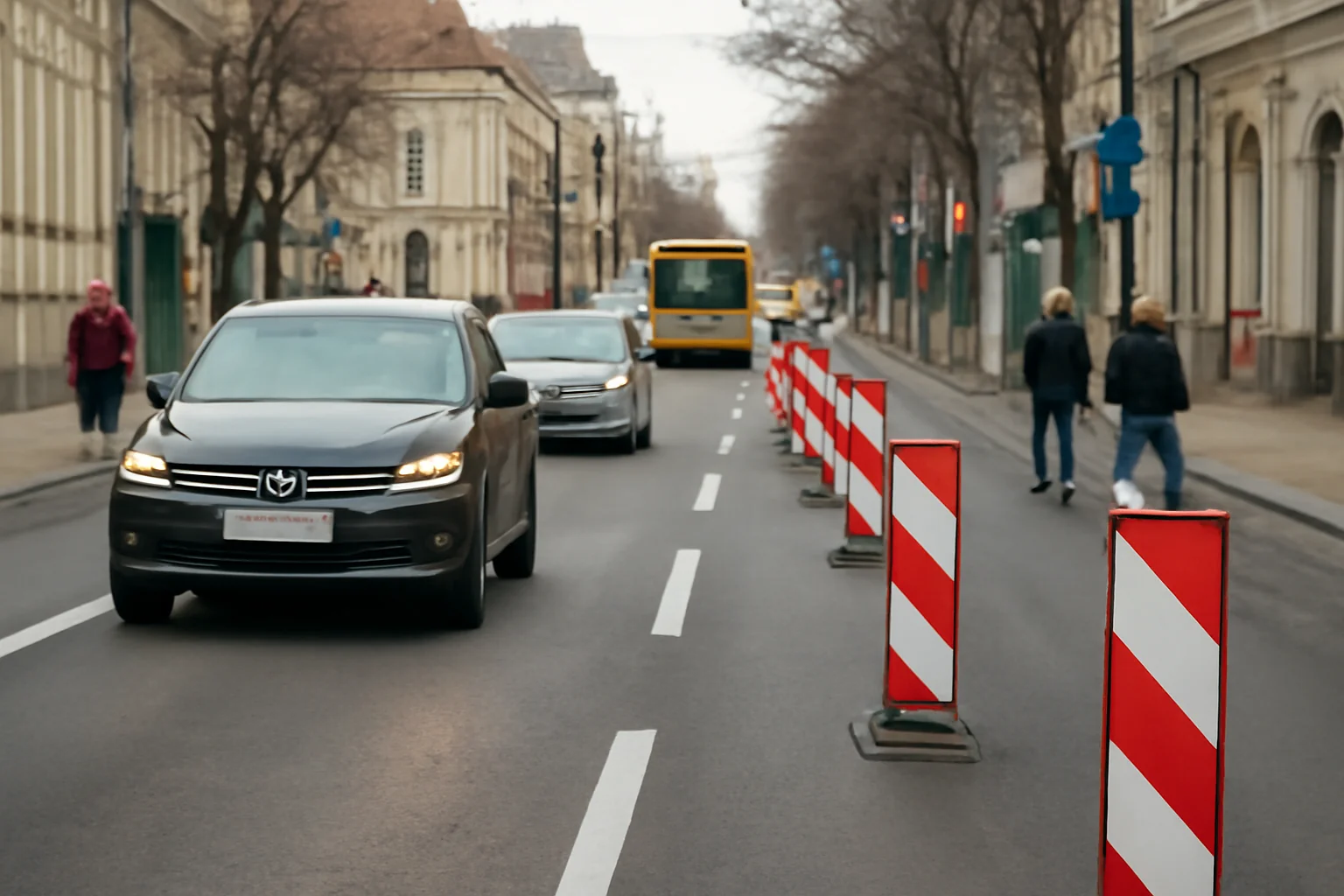 Traficul auto este reluat în centrul municipiului Iași pe traseul Casa Modei – Mitropolie – Teatru Național