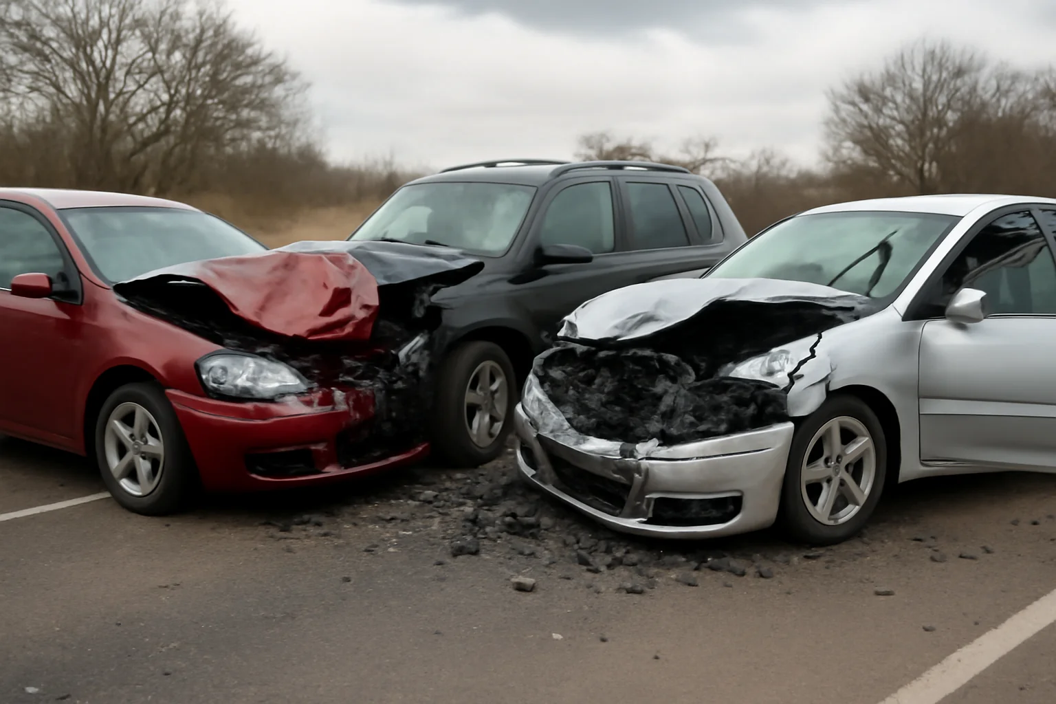  Trei Autovehicule Implicate și Un Șofer Încarcerat Pentru Detalii!