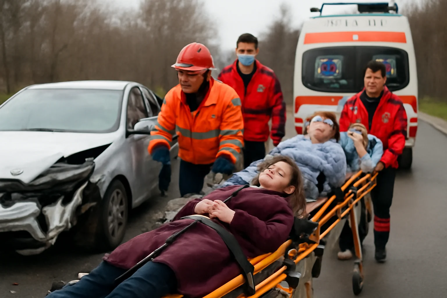 Trei femei rănite într-un accident rutier produs în zori, transportate de urgență la spital