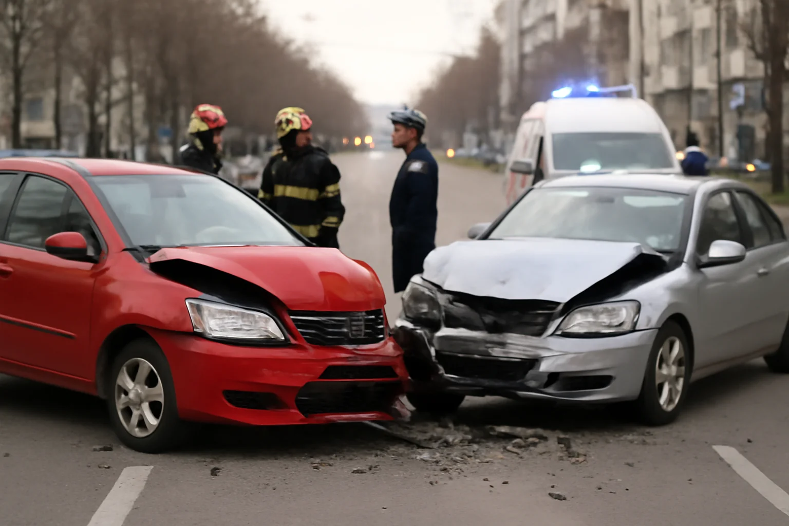 trei persoane implicate într-un accident pe un bulevard intens circulat