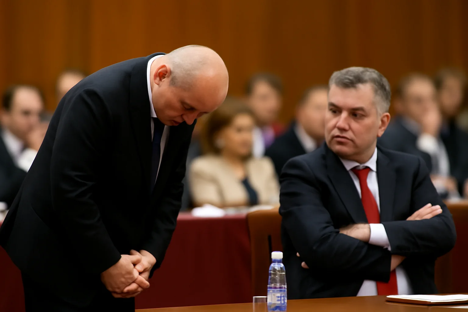 umilință înaintea desemnării miniștrilor în Guvernul Bolojan, la ședința Consiliului Politic Național PSD.